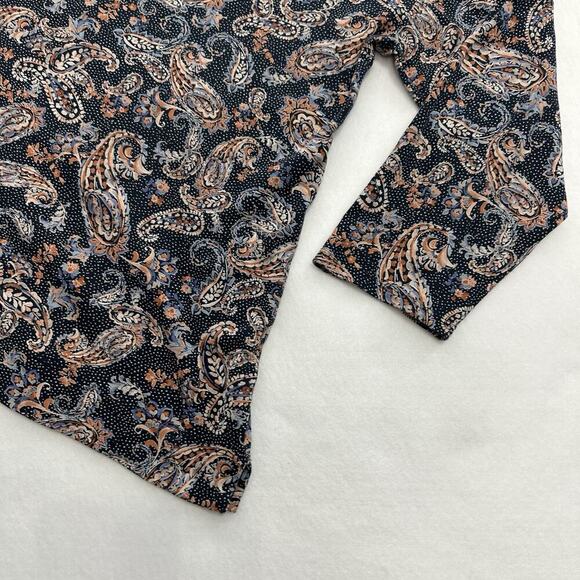 J Jill Simply Supima Scoop Neck Tunic Womens 4X Floral Paisley Boho Dark Cottage - Picture 5 of 16